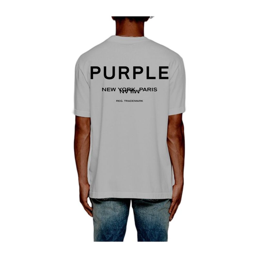 Purple Brand Crew Neck T-Shirt HWT Jersey Mens White P117